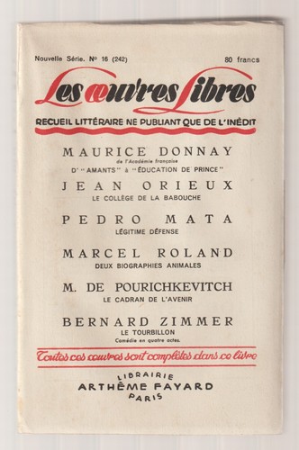 Les oeuvres libres nouvelle - libres,