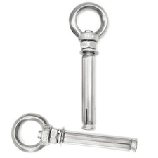 Lot de 2 vis à œil ancre en acier inoxydable - M10 x 100 mm - Vis dexpansion ...
