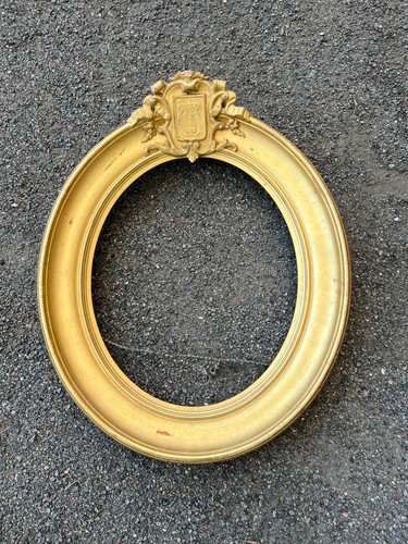 Ancien cadre ovale bois et - ovale,