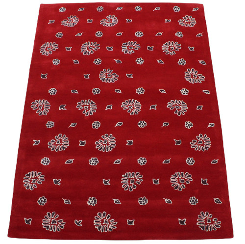 Rouge tapis 100 - 100%, laine