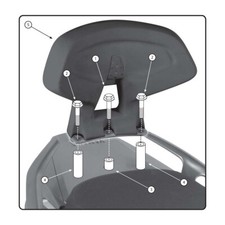 Dosseret Passager Pour YAMAHA 500 T-MAX 2008-2011