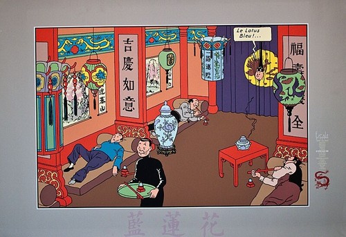 Hergé lotus bleu - bleu,