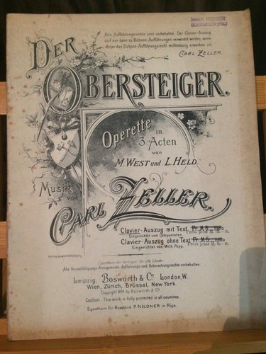 Carl zeller der obersteiger - carl,