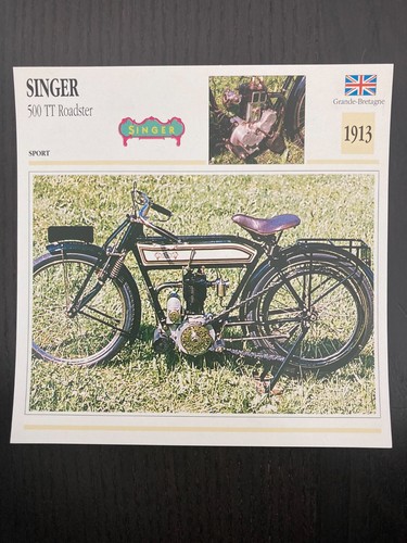 Carte fiche moto collection - moto,