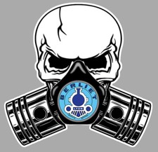 BERLIET Pistons-Skull Sticker vinyle laminé