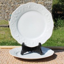 Set de 2 assiettes plates porcelaine Limoges California Deshoulières / Agrigel