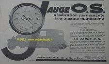 PUBLICITE JAUGE COMPTEUR OS