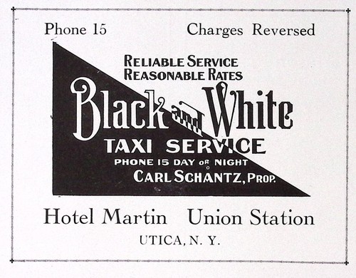 1925 black and white taxi - 1925,