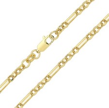 Chaine Figaro Femme Or Jaune 9