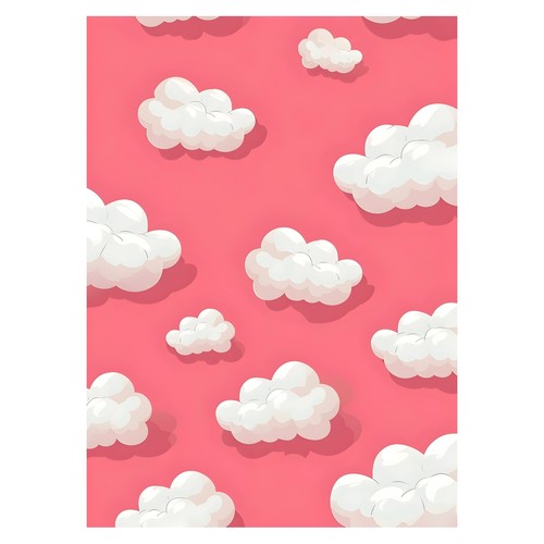 Affiche nuages dessin - affiche, en