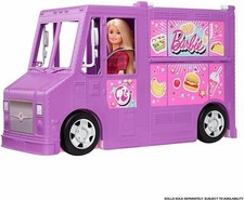 NRFB camion BARBIE FRESH 'N' FUN FOOD TRUCK avec 30 accessoires playset GMW07
