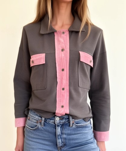 Chemise oversize texturée