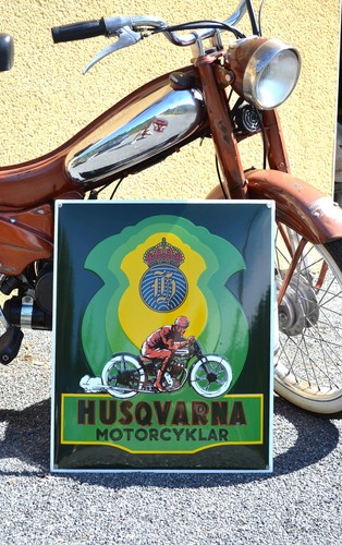 Plaque émaillée husqvarna - plaque,