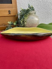 Grande coupe à fruit pirogue céramique Saint-Clément vintage