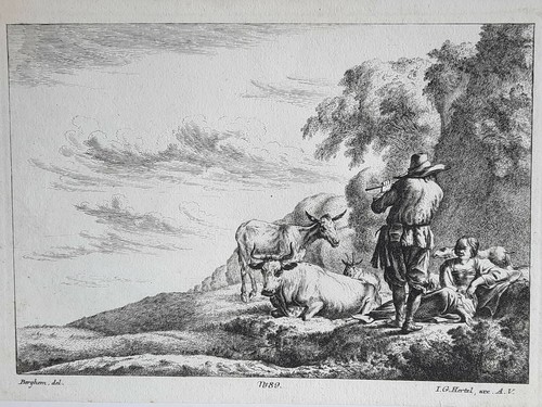 Joueur flute gravure johann - joueur,