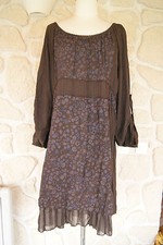 Robe doublée neuve marron
