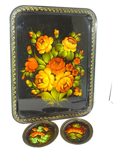 Ancien grand plateau tole - grand,