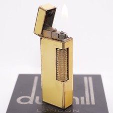 Briquet Dunhill vintage laqué jaune _nettoyé par ultrasons_fonctionne