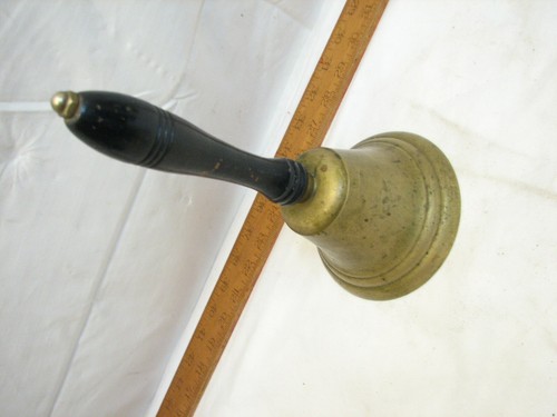 Antique brass wood handle - antique,