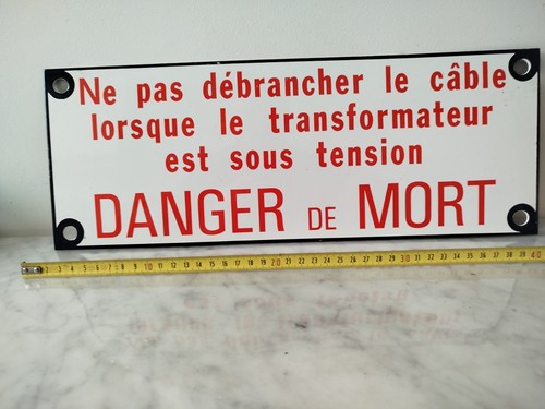 Gde plaque émaillée danger - plaque,