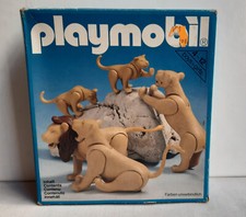 Famille de lions Safari savane zoo PLAYMOBIL 3515 + boîte d'origine (1980)