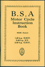 Manuel De Moto BSA 1935 1,49