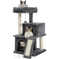 Arbre à chat griffoir grattoir boule jeux geant  lit Ht 86cm beige gris animaux