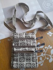 Pochette mixte beige et marron à bandoulière