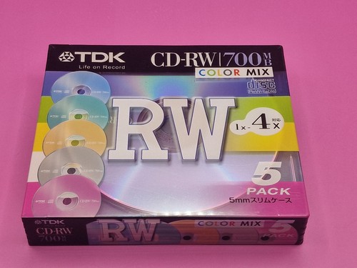 Tdk 700mb color 5pack - 700mb,