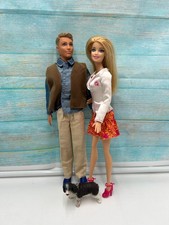 Barbie et Ken relookés  et leur petit chien OOAK