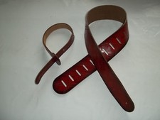 SANGLE CEINTURE GUITARE - CUIR PU - LONGUEUR AJUSTABLE 105 A + 130 CM - NEUF   