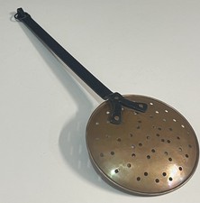 Ancien écumoire cuillère en cuivre et fer ustensile de cuisine