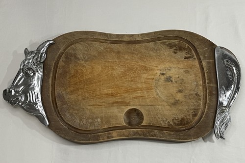 Plateau bois vintage tête