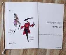 Menu Concorde vol spécial Procter & Gamble