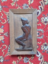 SCULPTURE EN BOIS NU HOMME
