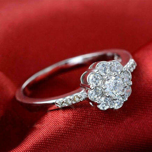 Bague fiançailles halo en - bague,