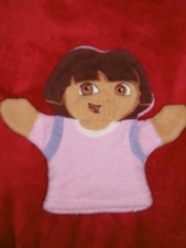 MARIONNETTE DOUDOU POUPEE  DORA BEIGE ET ROSE MARQUE INCONNUE