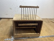 N.1 Ancienne petite cage En Bois à oiseau pour transport Outil De Marcher