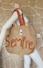 Sac cabas en jute avec détail