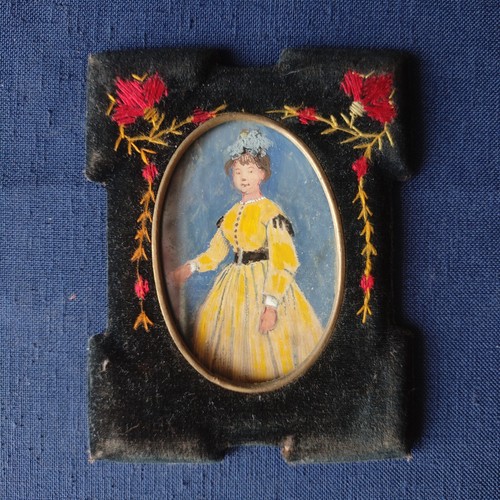 Portrait miniature femme - de,