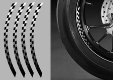 4 X STICKERS DAMIERS ROUE JANTE 17" RACING MOTO GP SUPERBIKE AUTOCOLLANT RA075