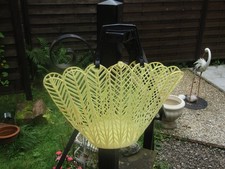 Ancien panier de course en plastique jaune marque déposé CLE année 70