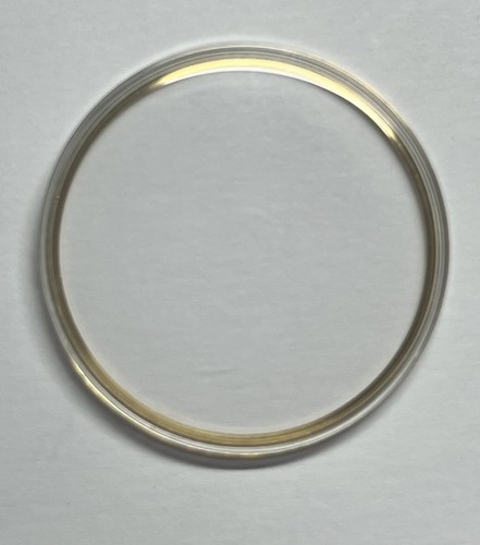 Verre plexi avec bague dore - avec,