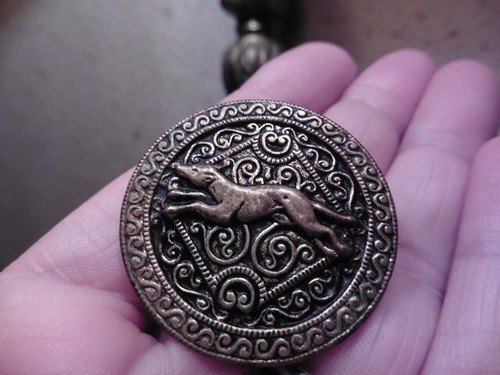 Ancien bouton chasse chien - ancien,