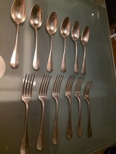 Fourchettes et Cuillères  CHRISTOFLE Métal Argenté FIDELIO BAGUETTE Poinçon CC 