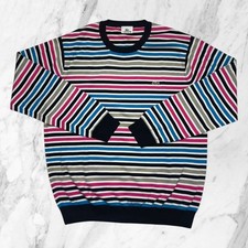 LACOSTE Pull Léger Homme Pull Rayé Excellent État Taille XL / 6