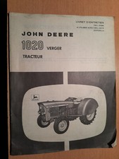 John Deere tracteur 1020 Verger : SUPPLEMENT notice d'utilisation entretien a9
