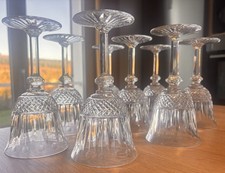 SAINT LOUIS 8 VERRES A EAU EN CRISTAL TAILLÉ & POINTE DE DIAMANT MODÈLE TOMMY