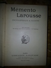 mémento Larousse encyclopédique & illustré début 20ème reliure ville de Toulouse