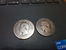 1X Dix 10 centimes napoleon III 1855 BB ancre , au choix